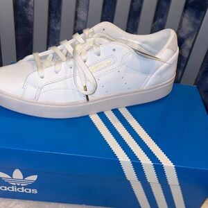 adidas Women's White Leather Sneakers